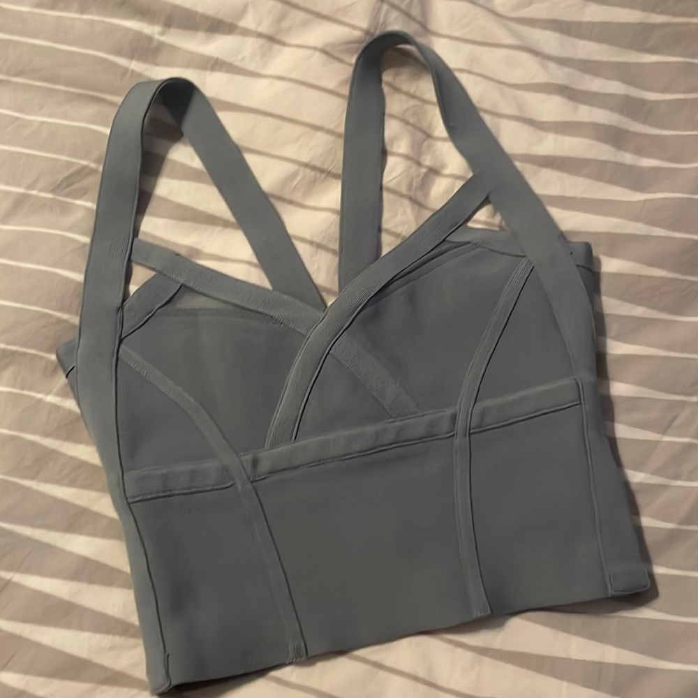 Silence + Noise bandage cropped top in light blue! 🩵